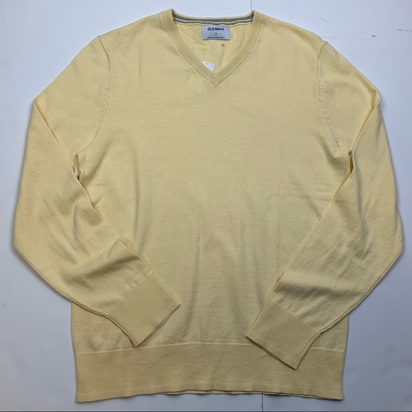 Old Navy Yellow V-Neck Lightweight Long Sleeve Sweater - Picture 15 of 15